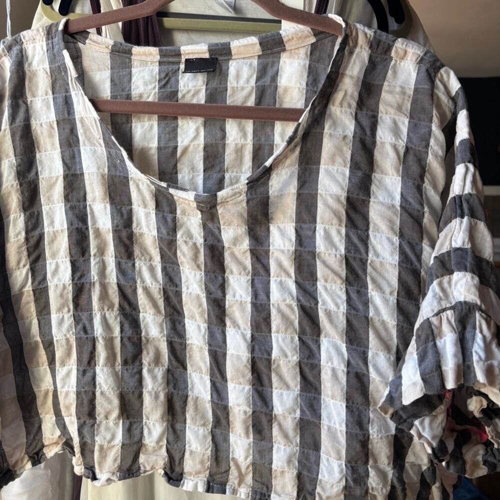 Me Made Crop in‎ Sheer Gingham - Picture 3 of 4